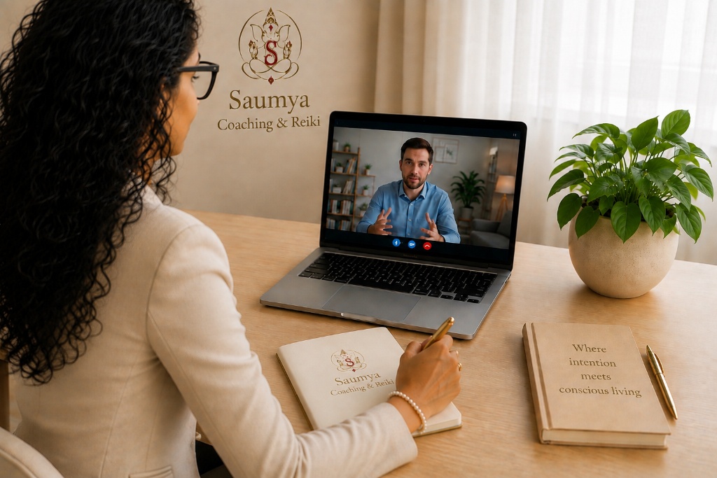 Kawieta Ganesh - online coaching sessie via laptop